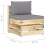 Ecksofa mit grau imprägnierten Holzkissen von vidaXL, Modulare Sofas für den Außenbereich - Ref: Foro24-3074508, Preis: 100,2...