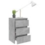 Mesita de noche madera contrachapada gris hormigón 40x35x62,5cm de vidaXL, Mesitas de noche - Ref: Foro24-806219, Precio: 53,...