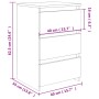 Mesita de noche madera contrachapada gris hormigón 40x35x62,5cm de vidaXL, Mesitas de noche - Ref: Foro24-806219, Precio: 53,...