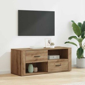 Gabinete de TV con cajón Roble artesanal 100 x 35 x 40 cm en Muebles TV | Comprar online en Foru.es