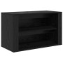 Zapatero Roble negro 75 x 35 x 45 cm Madera contrachapada en Zapateros y organizadores de calzado | Comprar online en Foru.es
