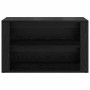Zapatero Roble negro 75 x 35 x 45 cm Madera contrachapada en Zapateros y organizadores de calzado | Comprar online en Foru.es