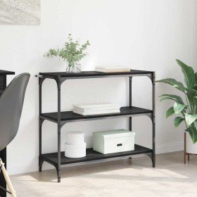 Estantería para libros Roble Negro 80 x 33 x 70,5 cm en Librerías y estanterías | Comprar online en Foru.es