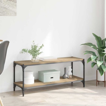 Gabinete de TV Roble artesanal 100x33x41cm en Librerías y estanterías | Comprar online en Foru.es