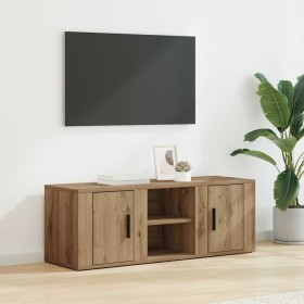 Gabinete de TV Roble artesanal 100 x 31,5 x 35 cm en Muebles TV | Comprar online en Foru.es