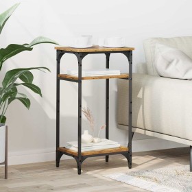 Mesa lateral con estante Madera envejecida 40 x 30 x 75 cm en Mesas auxiliares | Comprar online en Foru.es