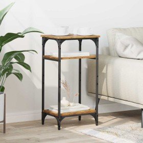 Mesa lateral con estante Madera envejecida 40 x 30 x 75 cm en Mesas auxiliares | Comprar online en Foru.es