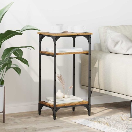 Mesa lateral con estante Madera envejecida 40 x 30 x 75 cm en Mesas auxiliares | Comprar online en Foru.es