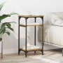 Mesa lateral con estante Madera envejecida 40 x 30 x 75 cm en Mesas auxiliares | Comprar online en Foru.es