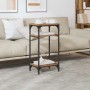 Mesa lateral con estante Madera envejecida 40 x 30 x 75 cm en Mesas auxiliares | Comprar online en Foru.es