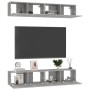 Juego de muebles de salón 4 piezas gris hormigón 80x30x30 cm en Muebles TV | Comprar online en Foru.es