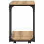 Mesa lateral con estante Roble artesanal 50 x 35 x 55.5 cm en Mesas auxiliares | Comprar online en Foru.es