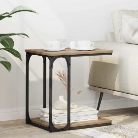 Mesa lateral con estante Roble artesanal 50 x 35 x 52 cm en Mesas auxiliares | Comprar online en Foru.es