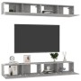 Juego de muebles de salón 4 piezas gris hormigón 100x30x30 cm en Muebles TV | Comprar online en Foru.es