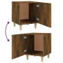 Mesita de noche madera contrachapada color roble ahumado de vidaXL, Mesitas de noche - Ref: Foro24-817309, Precio: 28,18 €, D...