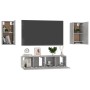 Set de muebles de salón 4 pzas madera ingeniería gris hormigón en Muebles TV | Comprar online en Foru.es