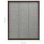 Mosquitera plisada para ventanas aluminio marrón 60x80cm de vidaXL, Mosquiteras para ventanas - Ref: Foro24-148653, Precio: 3...