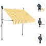 Toldo manual retráctil con LED blanco y naranja 200 cm en Toldos | Comprar online en Foru.es