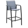 Mesa alta y taburetes de bar de jardín 5 piezas negro y gris de vidaXL, Conjuntos de jardín - Ref: Foro24-3073577, Precio: 42...