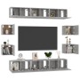 Set de muebles de salón 10 pzas madera ingeniería gris hormigón en Muebles TV | Comprar online en Foru.es