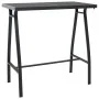 Mesa alta y taburetes de bar de jardín 5 piezas negro y gris de vidaXL, Conjuntos de jardín - Ref: Foro24-3073577, Precio: 42...