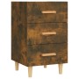 Mesita de noche madera de ingeniería roble ahumado 40x40x66 cm de vidaXL, Mesitas de noche - Ref: Foro24-817321, Precio: 40,7...