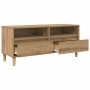 Gabinete de TV con cajón Roble artesanal 100 x 34,5 x 44,5 cm en Muebles TV | Comprar online en Foru.es