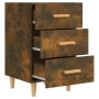 Mesita de noche madera de ingeniería roble ahumado 40x40x66 cm de vidaXL, Mesitas de noche - Ref: Foro24-817321, Precio: 40,7...