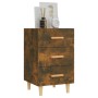 Mesita de noche madera de ingeniería roble ahumado 40x40x66 cm de vidaXL, Mesitas de noche - Ref: Foro24-817321, Precio: 40,7...