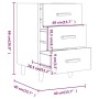 Mesita de noche madera de ingeniería roble ahumado 40x40x66 cm de vidaXL, Mesitas de noche - Ref: Foro24-817321, Precio: 40,7...
