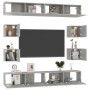 Juego de muebles de salón 8 piezas gris hormigón en Muebles TV | Comprar online en Foru.es