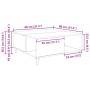 Mesa de Café Roble artesanal 80 x 80 x 36,5 cm en Mesas de centro | Comprar online en Foru.es