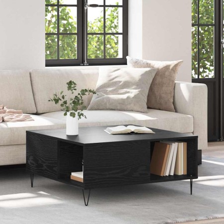 Mesa de Café Roble Negro 80 x 80 x 36,5 cm Madera de ingeniería en Mesas de centro | Comprar online en Foru.es