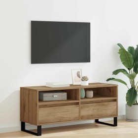 Gabinete de TV con cajón Roble artesanal 100 x 34,5 x 44,5 cm en Muebles TV | Comprar online en Foru.es