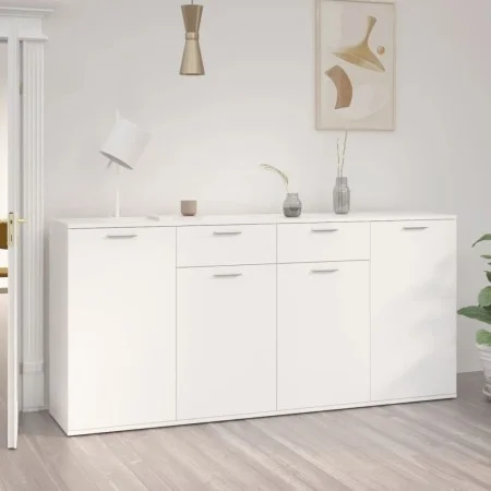 Aparador de madera de ingeniería negro 160x36x75 cm de vidaXL, Aparadores - Ref: Foro24-3074927, Precio: 170,80 €, Descuento: %