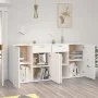 Aparador de madera de ingeniería negro 160x36x75 cm de vidaXL, Aparadores - Ref: Foro24-3074927, Precio: 170,80 €, Descuento: %