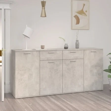 Engineered wood sideboard in gray 160x36x75 cm by vidaXL, Sideboards - Ref: Foro24-3074931, Price: 174,24 €, Discount: %