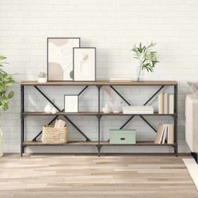 Mesa Consola con estante Roble artesanal 160 x 30 x 75 cm en Mesas auxiliares | Comprar online en Foru.es