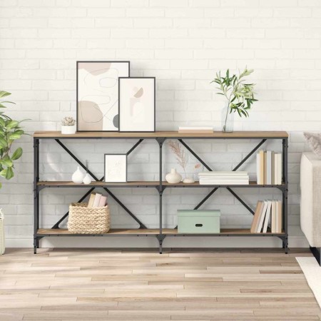 Mesa Consola con estante Roble artesanal 160 x 30 x 75 cm en Mesas auxiliares | Comprar online en Foru.es