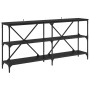 Mesa Consola Roble Negro 160 x 30 x 75 cm Madera de ingeniería en Mesas auxiliares | Comprar online en Foru.es