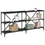 Mesa Consola Roble Negro 160 x 30 x 75 cm Madera de ingeniería en Mesas auxiliares | Comprar online en Foru.es