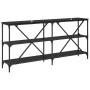 Mesa Consola Roble Negro 160 x 30 x 75 cm Madera de ingeniería en Mesas auxiliares | Comprar online en Foru.es