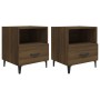 Mesita de noche 2 uds madera contrachapada color roble marrón de vidaXL, Mesitas de noche - Ref: Foro24-817308, Precio: 72,76...