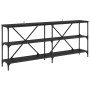 Mesa Consola Roble Negro 180 x 30 x 75 cm Madera contrachapada en Mesas auxiliares | Comprar online en Foru.es