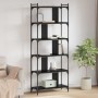 Estantería Roble negro 76 x 32 x 192 cm Madera contrachapada en Librerías y estanterías | Comprar online en Foru.es