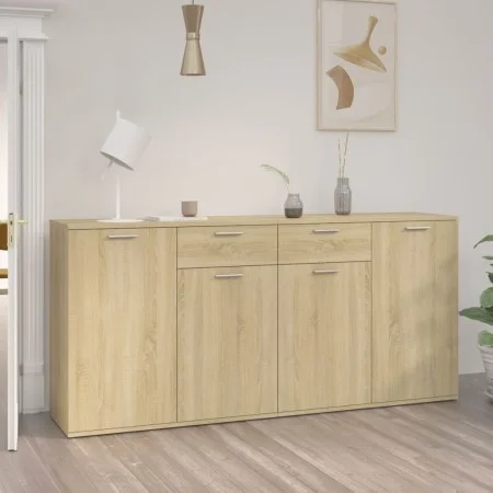 Sonoma Oak Engineered Wood Sideboard 160x36x75 cm by vidaXL, Sideboards - Ref: Foro24-3074930, Price: 158,46 €, Discount: %