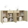 Sonoma Oak Engineered Wood Sideboard 160x36x75 cm by vidaXL, Sideboards - Ref: Foro24-3074930, Price: 158,46 €, Discount: %