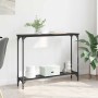 Mesa Consola con estante Roble Negro 102 x 23 x 15,5 cm en Mesas auxiliares | Comprar online en Foru.es