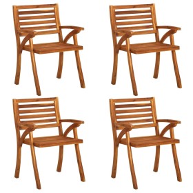 Sillas de jardín 4 unidades madera maciza de acacia de vidaXL, Sillas de jardín - Ref: Foro24-3075171, Precio: 484,16 €, Desc...