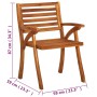 Sillas de jardín 4 unidades madera maciza de acacia de vidaXL, Sillas de jardín - Ref: Foro24-3075171, Precio: 484,16 €, Desc...